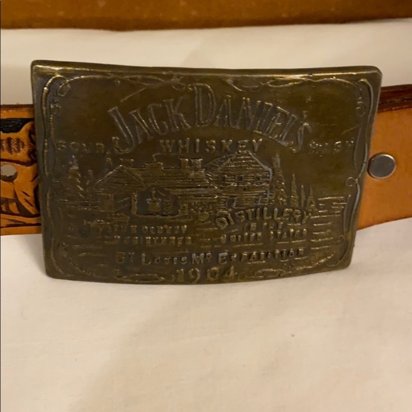 Vintage Jack Daniel’s Other - 🆕💙 Men’s Sz 34 Jack Daniel’s brass/ leather belt